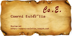 Cserni Eulália névjegykártya